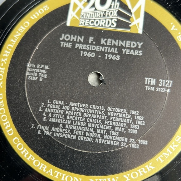 Vinyl Record  John F. Kennedy Presidential Years 1960 to 1963 - Picture 5 of 8